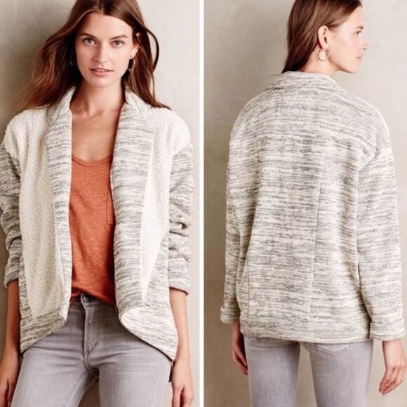 Anthropologie Sweaters - Anthropologie Saturday Sunday Moelleux Cardigan Open Front Sherpa Sweater Warm